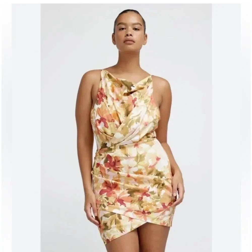 Significant Other Chiara Floral Backless Mini Dress Size 6